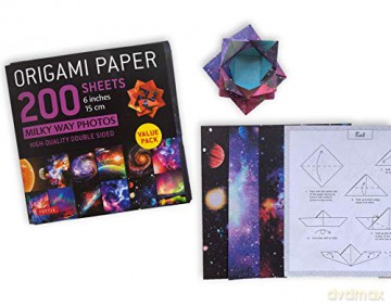 Origami Paper 200 sheets Milky Way Photos 6 Inches (15 cm): Tuttle Origami Paper: High-Quality Double Sided Origami Sheets Printed with 12 Different Photographs (Instructions for 6 Projects Included) [KSIĄŻKA]
