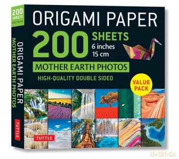 Origami Paper 200 sheets Mother Earth Photos 6 (15 cm): Tuttle Origami Paper: Double Sided Origami Sheets Printed with 12 Different Photographs (Instructions for 6 Projects Included) [KSIĄŻKA]