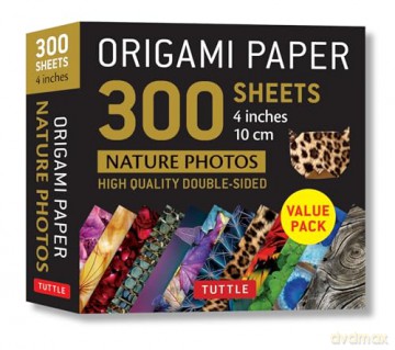 Origami Paper 300 sheets Nature Photo Patterns 4 inch (10 cm): Tuttle Origami Paper: Double-Sided Origami Sheets Printed with 12 Different Designs [KSIĄŻKA]