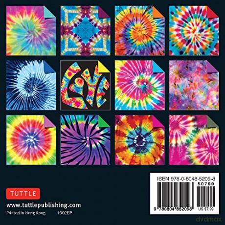 Origami Paper 300 sheets Tie-Dye Patterns 4 (10 cm): Tuttle Origami Paper: Double-Sided Origami Sheets Printed with 12 Different Designs - Tuttle Studio [KSIĄŻKA]