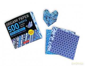 Origami Paper 500 sheets Blue and White 4 (10cm): Tuttle Origami Paper: High Quality Double-Sided Origami Sheets Printed with 12 Different Designs [KSIĄŻKA]