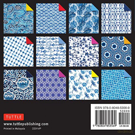Origami Paper 500 sheets Blue and White 4 (10cm): Tuttle Origami Paper: High Quality Double-Sided Origami Sheets Printed with 12 Different Designs [KSIĄŻKA]