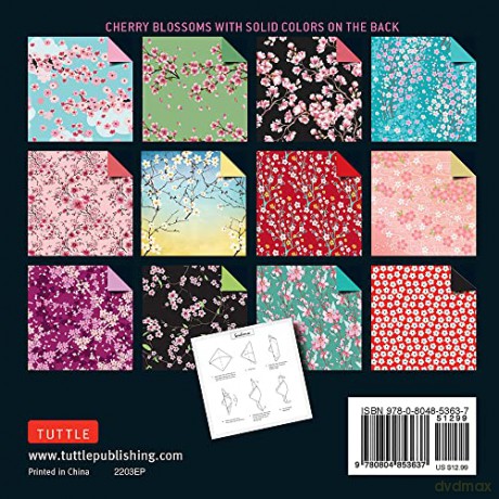 Origami Paper 500 sheets Cherry Blossoms 6 inch (15 cm): Tuttle Origami Paper: High-Quality Double-Sided Origami Sheets Printed with 12 Different Patterns (Instructions for 6 Projects Included) [KSIĄŻKA]