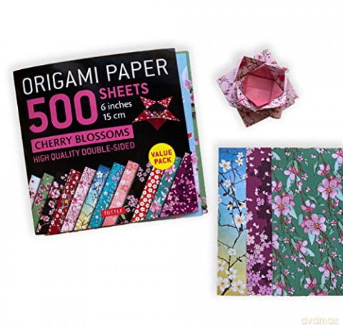 Origami Paper 500 sheets Cherry Blossoms 6 inch (15 cm): Tuttle Origami Paper: High-Quality Double-Sided Origami Sheets Printed with 12 Different Patterns (Instructions for 6 Projects Included) [KSIĄŻKA]
