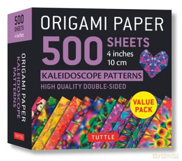 Origami Paper 500 sheets Kaleidoscope Patterns 4 (10 cm): Tuttle Origami Paper: Double-Sided Origami Sheets Printed with 12 Different Colorful Patterns [KSIĄŻKA]