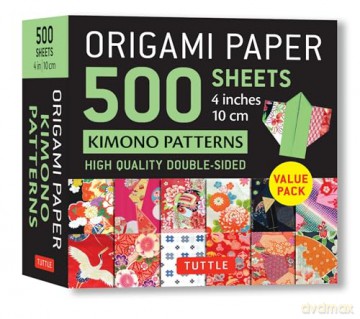 Origami Paper 500 sheets Kimono Patterns 4 (10 cm): Tuttle Origami Paper: Double-Sided Origami Sheets Printed with 12 Different Traditional Patterns [KSIĄŻKA]