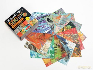 Origami Paper 500 sheets Marbled Patterns 4 (10 cm) - Tuttle Studio [KSIĄŻKA]