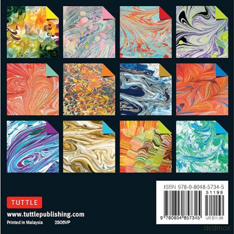 Origami Paper 500 sheets Marbled Patterns 4 (10 cm) - Tuttle Studio [KSIĄŻKA]
