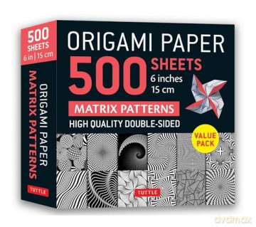 Origami Paper 500 sheets Matrix Patterns 6 (15 cm): Tuttle Origami Paper: Double-Sided Origami Sheets Printed with 12 Different Designs (Instructions for 5 Projects Included) [KSIĄŻKA]