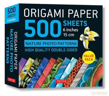 Origami Paper 500 sheets Nature Photo Patterns 6 (15 cm): Tuttle Origami Paper: Double-Sided Origami Sheets Printed with 12 Different Designs (Instructions for 6 Projects Included) [KSIĄŻKA]