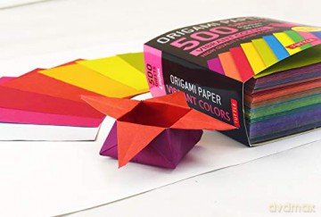 Origami Paper 500 sheets Vibrant Colors 4 (10 cm) [KSIĄŻKA]