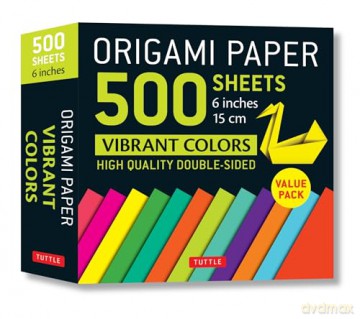 Origami Paper 500 Sheets Vibrant Colours 6 Inc (15 Cm): Tuttle Origami Paper: Double-Sided Origami Sheets Printed with 12 Different Designs (Instructions for 6 Projects Included) [KSIĄŻKA]