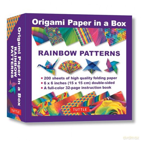 Origami Paper in a Box - Rainbow Patterns [KSIĄŻKA]
