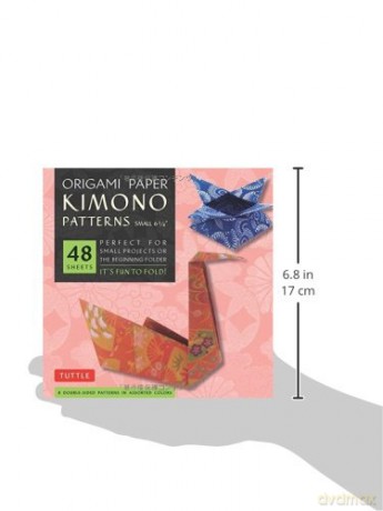 Origami Paper Kimono Patterns Small: Tuttle Origami Paper: Origami Sheets Printed with 8 Different Designs: Instructions for 6 Projects Included - Tuttle Studio [KSIĄŻKA]