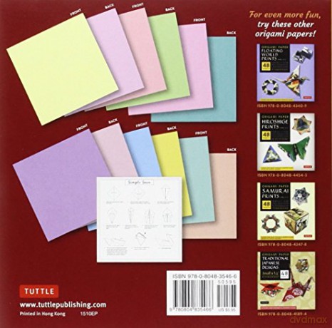 Origami Paper Pastel: 49 Sheets: Tuttle Origami Paper: High-Quality Origami Sheets Printed with 6 Different Colors: Instructions for 6 Projects Included [KSIĄŻKA]