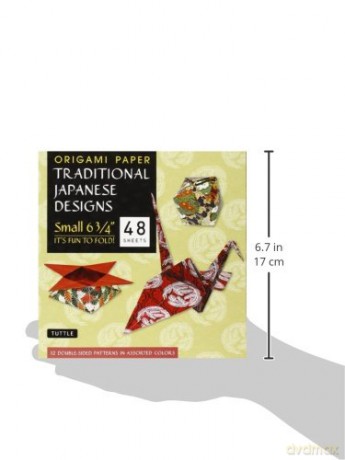 Origami Paper Traditional Japanese Designs Small (Craft): Tuttle Origami Paper: 48 Origami Sheets Printed with 12 Different Patterns: Instructions for 6 Projects Included - Periplus Editions [KSIĄŻKA]