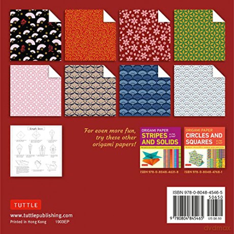 Origami Paper: Japanese Washi Patterns: Perfect for Class Projects and Modular Origami: Tuttle Origami Paper: Origami Sheets Printed with 8 Different Patterns: Instructions for 7 Projects Included [KSIĄŻKA]