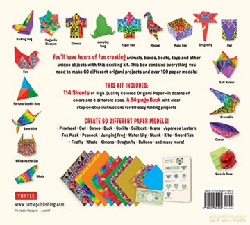 Origami Spectacular Kit: Our Biggest and Best Origami Collection Ever! (114 Sheets of Paper; 60 Easy Projects to Fold; 4 Different Paper Sizes; Practice Dollar Bills; Full-color Instruction Book) - LaFosse Michael G. [KSIĄŻKA]