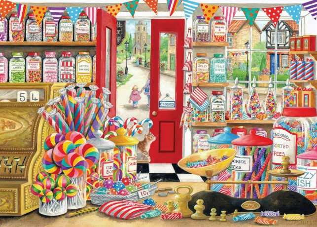 Otter House - 1000 Piece Jigsaw Puzzle - Ye Olde Sweet Shop [PUZZLE]