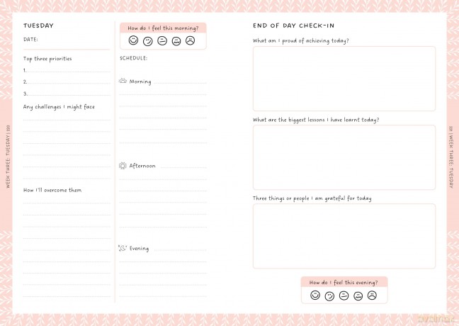 Overcoming Overwhelm Journal: A 12-Week Wellness Planner for Finding Peace in a Busy World - Bex Spiller [KALENDARZ]