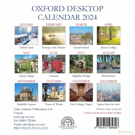 Oxford Large Desktop Calendar - 2024 - Chris Andrews [KALENDARZ]