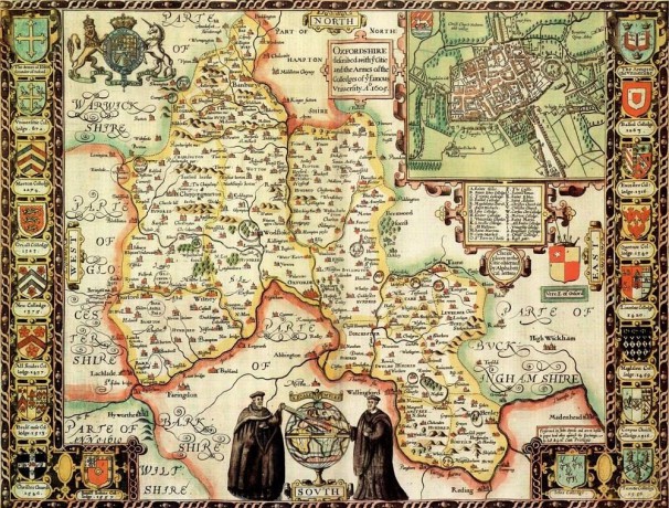 Oxfordshire Historical Map 1000 Piece Jigsaw Puzzle (1610). Free print! [GRA]
