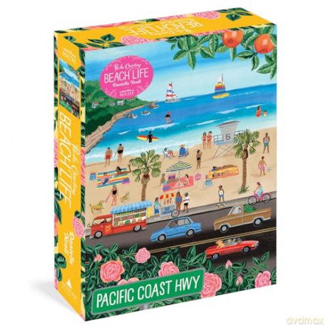 Pacific Coasting: Beach Life 1,000-Piece Puzzle (Artisan Puzzle) - Danielle Kroll [KSIĄŻKA]