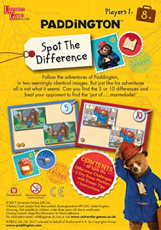 Paddington Bear BOX-01240 Spot The Difference Game [KSIĄŻKA]