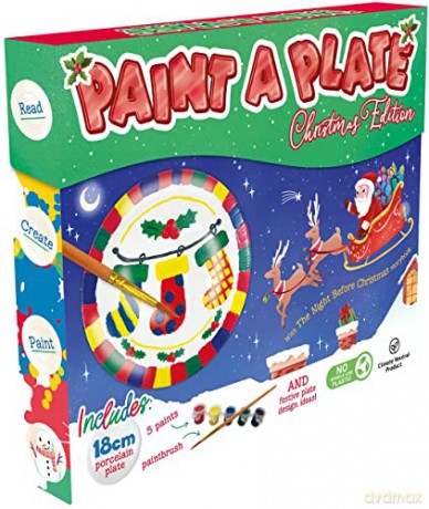 Paint a Plate: Christmas Edition (Children's Arts and Crafts Activity Kit) - Igloo Books [KSIĄŻKA]