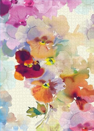 Pansy Dreams Puzzle: 1,000 Piece (Artisan Puzzle) - Dealtry [KSIĄŻKA]