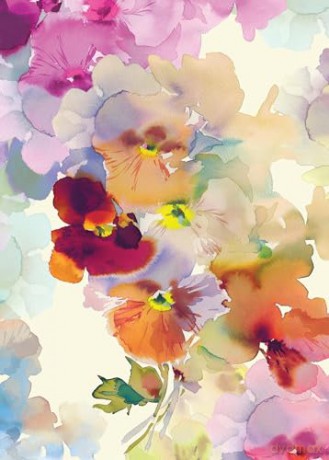 Pansy Dreams Puzzle: 1,000 Piece (Artisan Puzzle) - Dealtry [KSIĄŻKA]