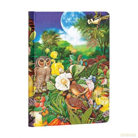 Paperblanks Hardcover Journal Moon Garden | Unlined | Midi (130 × 180 mm) (Nature Montages) - Paperblanks [KALENDARZ]