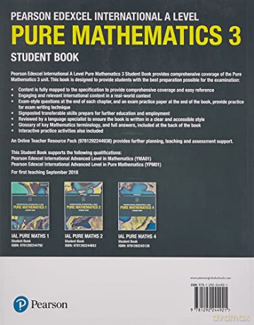 Pearson Edexcel International A Level Mathematics Pure Mathematics 3 Student Book - Joe Skrakowski [KSIĄŻKA]