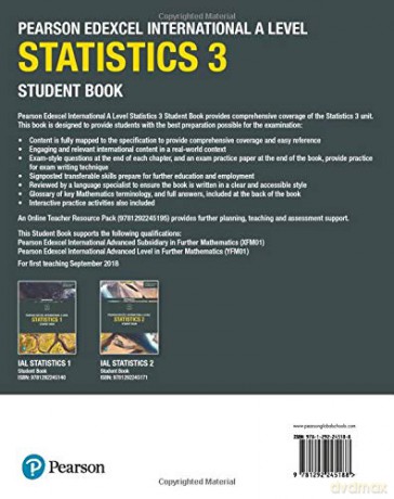 Pearson Edexcel International A Level Mathematics Statistics 3 Student Book - Joe Skrakowski [KSIĄŻKA]