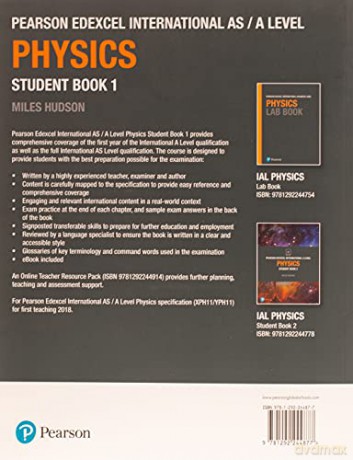 PEARSON EDEXCEL INTERNATIONAL AS A LEVEL PHYSICS: Student Book 1 (Edexcel International A Level) - Miles Hudson [KSIĄŻKA]