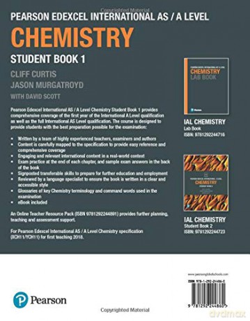 PEARSON EDEXCEL INTERNATIONAL AS A LEVEL: CHEMISTRY: Student Book 1 (Edexcel International A Level) - Cliff Curtis [KSIĄŻKA]