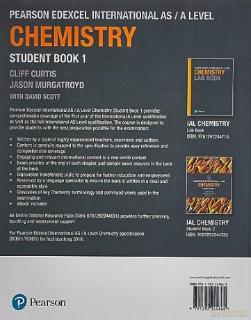 PEARSON EDEXCEL INTERNATIONAL AS A LEVEL: CHEMISTRY: Student Book 1 (Edexcel International A Level) - Cliff Curtis [KSIĄŻKA]