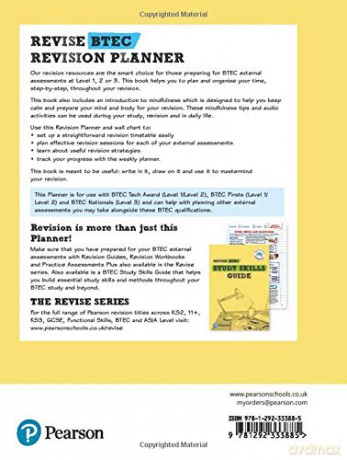 Pearson REVISE BTEC Revision Planner - 2023 and 2024 exams and assessments: for home learning, 2022 and 2023 assessments and exams (REVISE Companions) - Ashley Lodge [KSIĄŻKA]