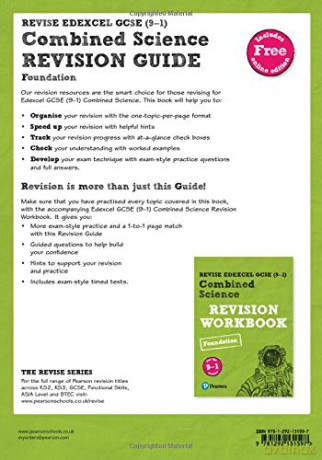 Pearson REVISE Edexcel GCSE (9-1) Combined Science Foundation tier Catch-up Revision Pack: for home learning, 2022 and 2023 assessments and exams (Revise Edexcel GCSE Science 16) - Stephen Hoare [KSIĄŻKA]
