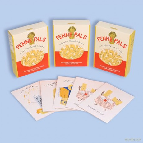 Penne Pals: 12 Pasta Pun Notecards & Envelopes - Chronicle Books [KSIĄŻKA]