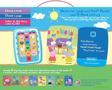 Peppa Pig - Electronic Me Reader Jr and 8 Look and Find Sound Book Library - PI Kids - Susan Rich Brooke [KSIĄŻKA]
