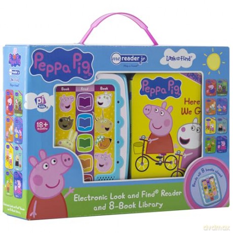 Peppa Pig - Electronic Me Reader Jr and 8 Look and Find Sound Book Library - PI Kids - Susan Rich Brooke [KSIĄŻKA]