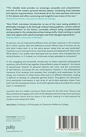 Persons and Personal Identity (Key Concepts in Philosophy) - Amy Kind [KSIĄŻKA]
