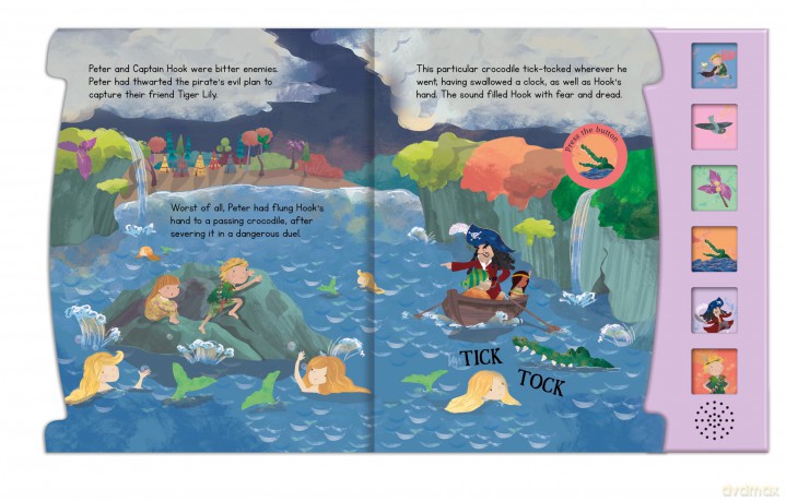 Peter Pan Fairy Tale Sound Book - 6 Enchanting Sound Buttons To Press And Play (Sound Books) [KSIĄŻKA]