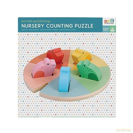 Petit Collage Nursery Counting Puzzle: Five Little Speckled Frogs - Petit Collage [PUZZLE]