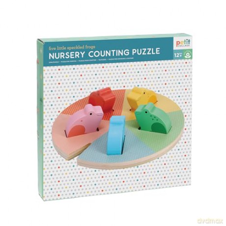 Petit Collage Nursery Counting Puzzle: Five Little Speckled Frogs - Petit Collage [PUZZLE]