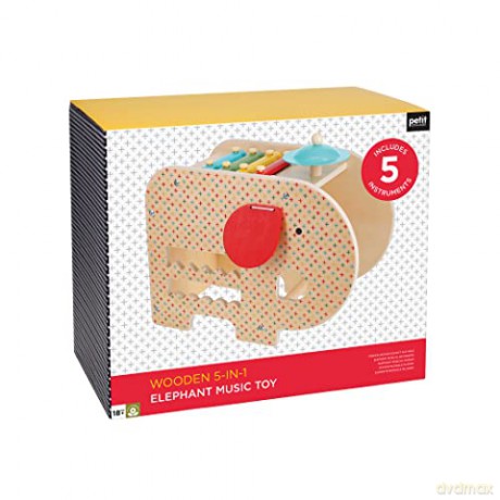 Petit Collage Wooden 5-in-1 Elephant Music
