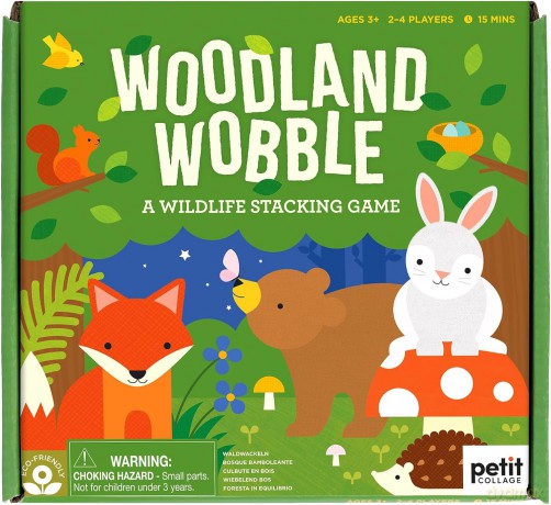 Petit Collage Woodland Wobble: A Wildlife Stacking Game - Petit Collage [KSIĄŻKA]