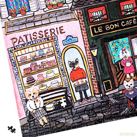 Pets in Paris 1,000-piece Jigsaw Puzzle - Carly Beck [KSIĄŻKA]