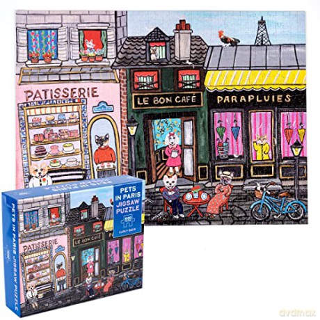 Pets in Paris 1,000-piece Jigsaw Puzzle - Carly Beck [KSIĄŻKA]